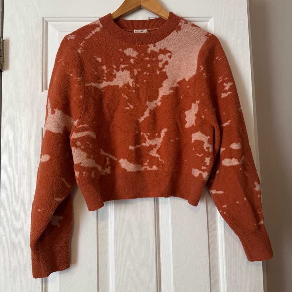Kerisma Carrara Angora Blend Sweater - Rust/Ecru - M/L